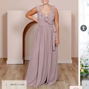 Revelry Valerie Mauve Bridesmaid Dress Size 8